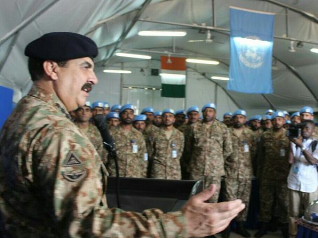 GENERAL RAHEEL SHARIF ADDRESSING THE PAK ARMY UN MISSION