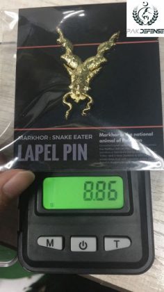 3D MARKHOR COPPER LAPEL PIN WEIGHT