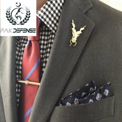 3D MARKHOR LAPEL PIN COPPER PAKISTAN