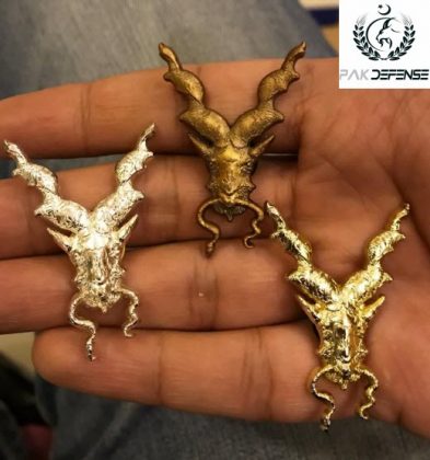 3D Markhor Gold Lapel Pin PAK