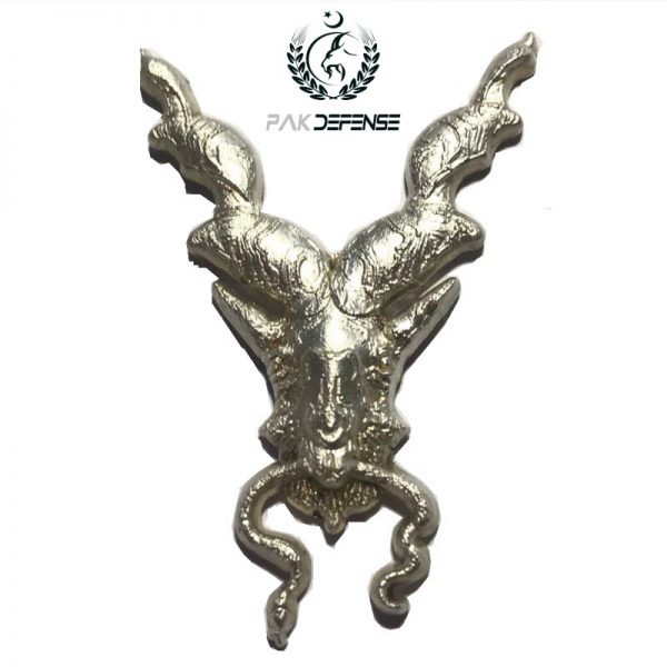 3D Markhor Silver Siaching Frosted Lapel Pin Main Pic