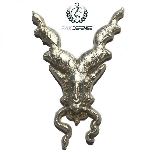 3D Markhor Silver Siaching Frosted Lapel Pin Main Pic