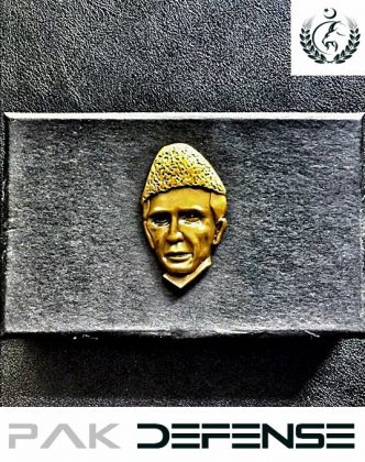 QUAID E AZAM 3D Sculpure Lapel Pin Bronze