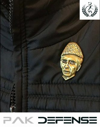 QUAID E AZAM 3D Sculpure Lapel Pin Bronze PAK