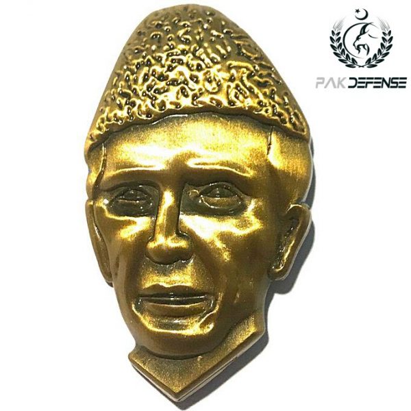 QUAID E AZAM Lapel Pin Gold Color