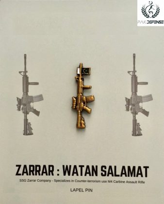 Zarrar Watan Salaamat 3D Lapel Pin Gold