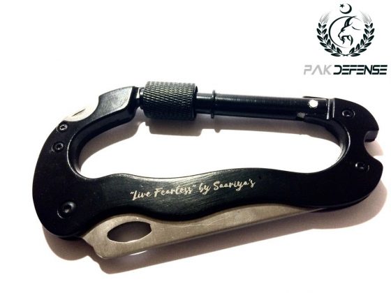 Aluminum Carabiner and Knife