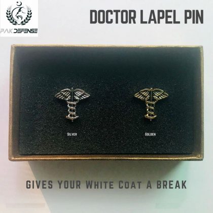 Doctor 2D Lapel Pin in Golden Color