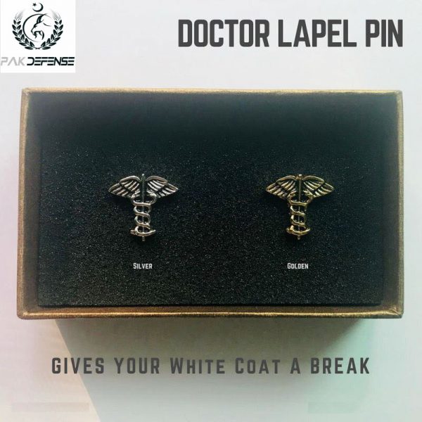 Doctor 2D Lapel Pin in Silver Color