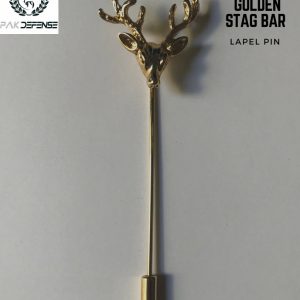 Golden Stag head Bar 3D Lapel Pin