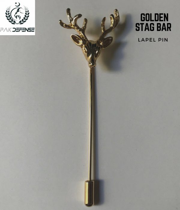 Golden Stag head Bar 3D Lapel Pin