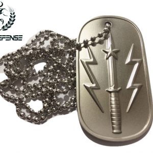 PAKDEFENSE SSG 3D Raised Yalghar Miltary Dog Tag Matt Silver