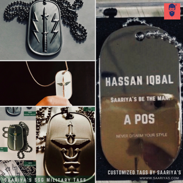 SSG 3D Raised Customized Military Dog Tag