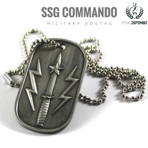 SSG 3D Raised Military Dog Tag Antique Silver PAK