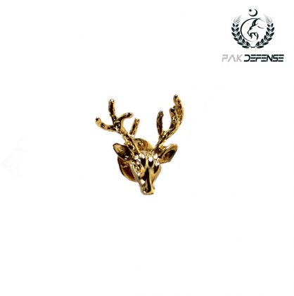 Stag Head Golden 3D Lapel Pin