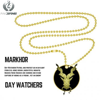 3D Markhor Daywatchers Golden 3D Locket