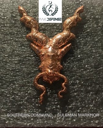 PAKISTAN Markhor Suleman Southern Command 3D lapel Pin