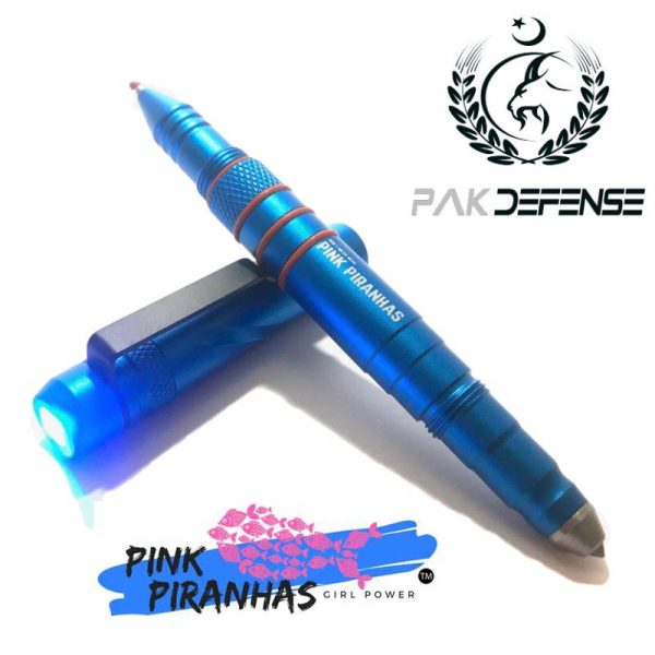 PAKISTAN Khaulah Pink Piranhas Aluminum Tactical Pen Blue