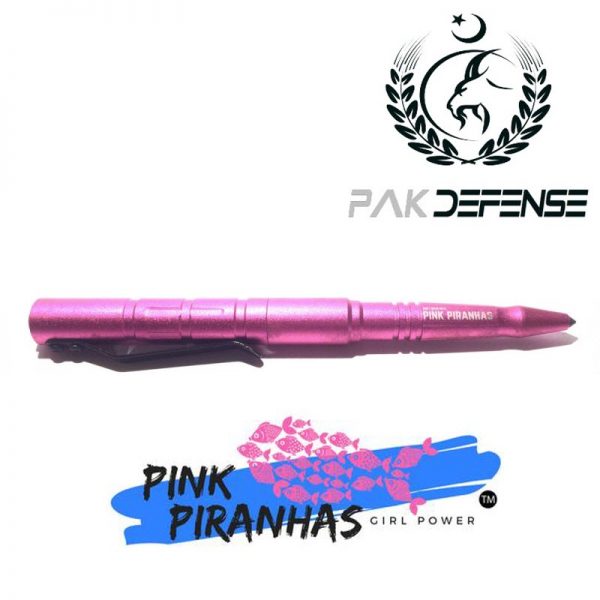 PAKISTAN Zoe Pink Piranhas Aluminum Tactical Pen Pink