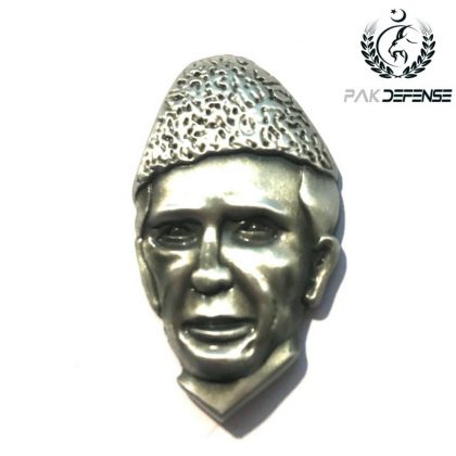 QUAID E AZAM 3D LAPEL PIN SILVER