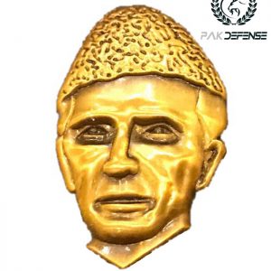 QUAID E AZAM Matt Golden 3D Lapel Pin