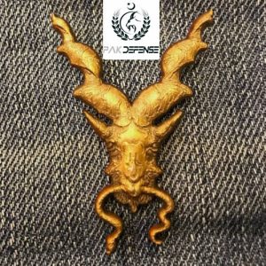 3D MARKHOR MATT GOLDEN 3D LAPEL PIN