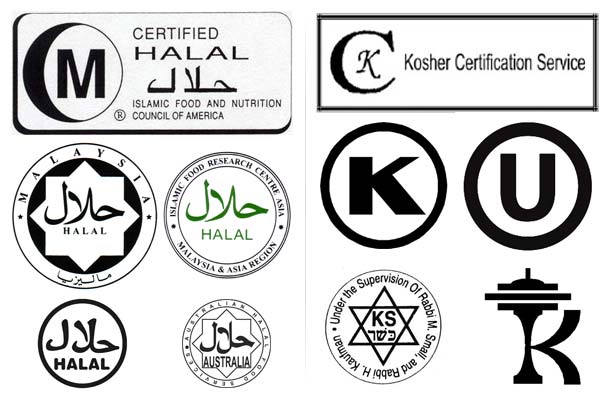 HALAL and kosher certifications
