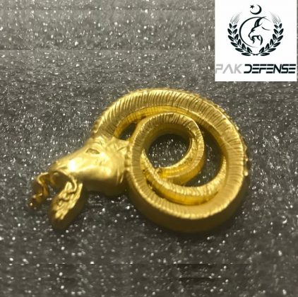 Markhor 3D Kabul Lapel Pin Antique Golden PAKDEFENSE