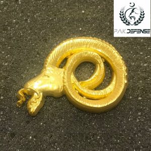 Markhor 3D Kabul Lapel Pin Matte Golden