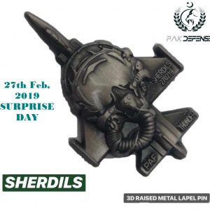 Sherdils 3D Lapel Pin Antique Silver