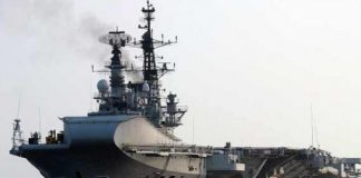 indian aircraft carrier fire