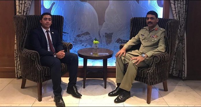 DG ISPR Major General Asif Ghafoor Meets Ahmed Nawaz