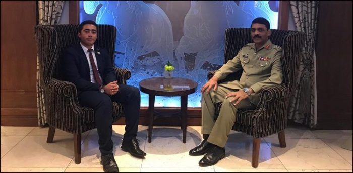 DG ISPR Major General Asif Ghafoor Meets Ahmed Nawaz