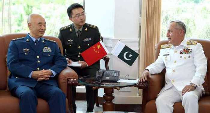 CHINESE GENERAL VISITING NAVAL CHIEF