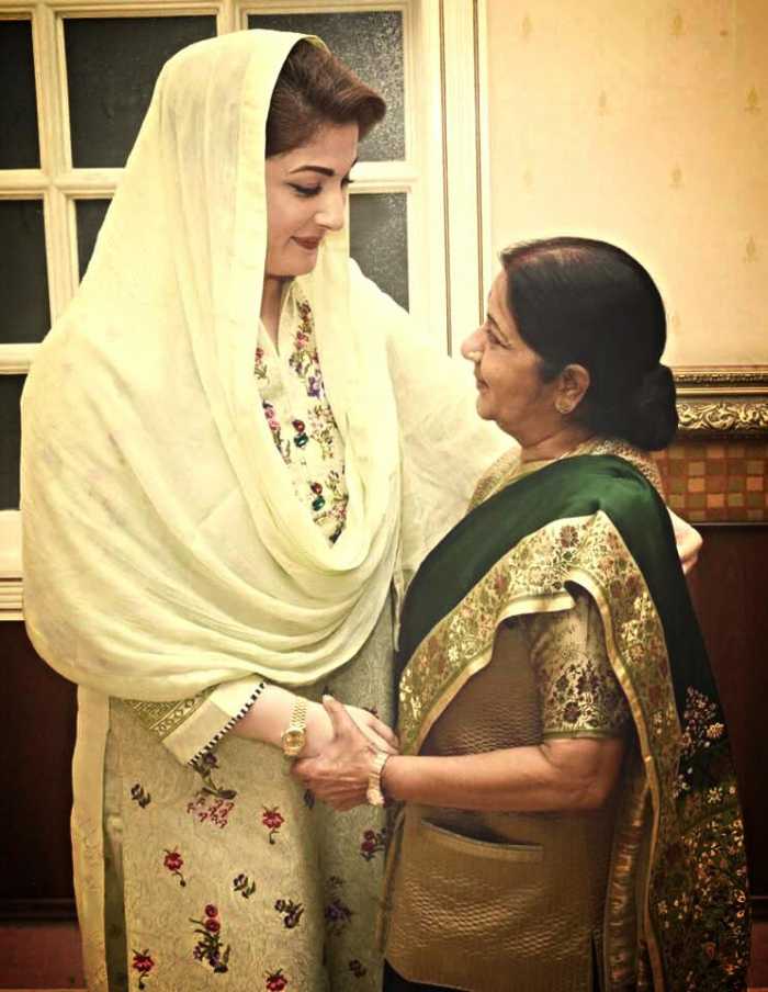 filthy sushma swaraj wit filthy maryam nawaz sharif