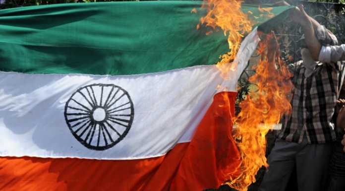 indian flag best burning