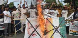 indian flag burning new