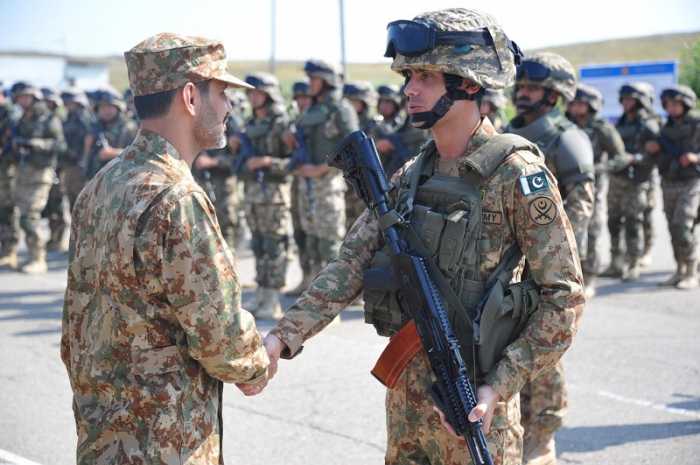 soldiers in PAKISTAN KAZAKH DOSTARYM 2019 EXERCISE