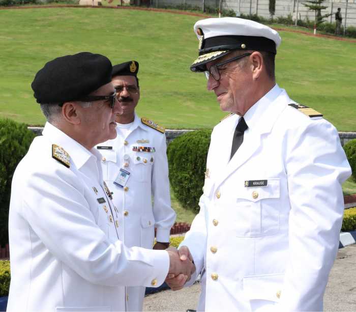 German Naval Chief Visti Naval HQ