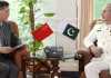 PAKISTAN NAVAL CHIEF Admiral Zaffar Mahmood Abbasi and Chinese Ambassador Meets