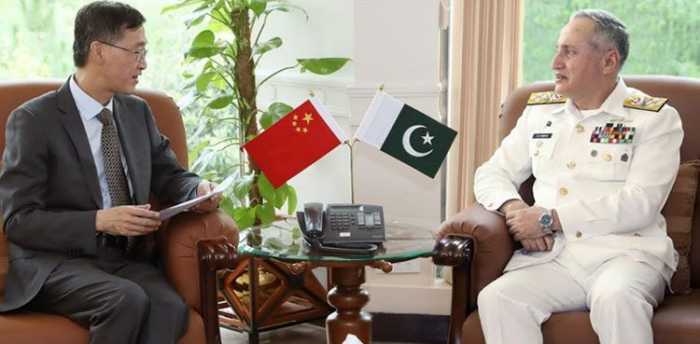 PAKISTAN NAVAL CHIEF Admiral Zaffar Mahmood Abbasi and Chinese Ambassador Meets