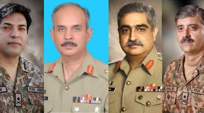 PROMOTED PAK ARMY MAJOR GENERAL TO LT GENERALS