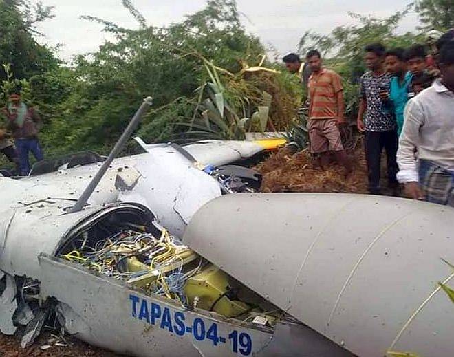 indian rustom 2 crashed drone