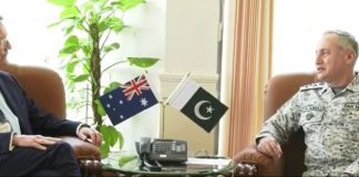 Australian High Commissioner Meets PAK NAVY CHIEF Admiral Zaffar Mahmood Abbasi