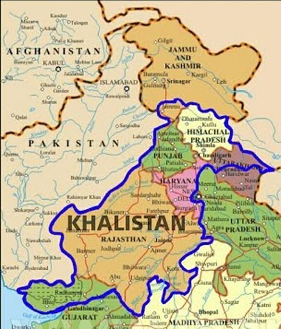 Sikh Khalistan Map