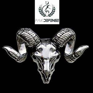 Markhor Retro Silver 3D Lapel Pin PAKDEFENSE