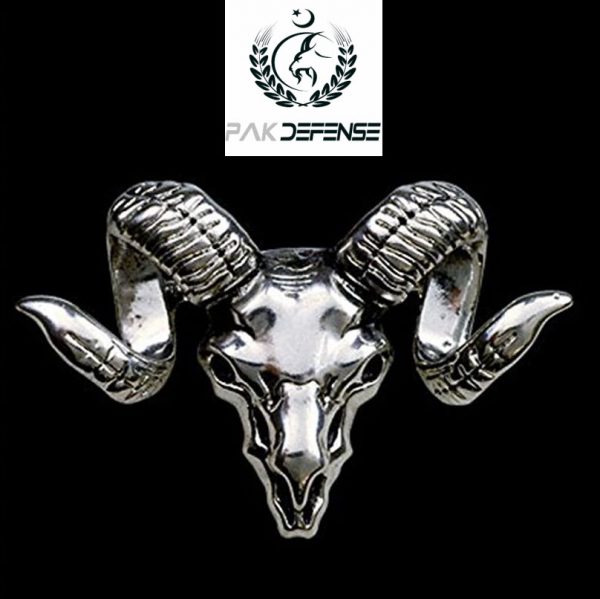 Markhor Retro Silver 3D Lapel Pin PAKDEFENSE