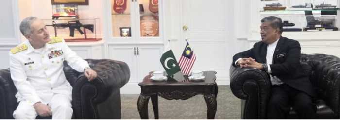 PAK NAVAL CHIEF Admiral Abbasi is meeting with Malaysian Defense Minister Mr. Mohammad Sabu
