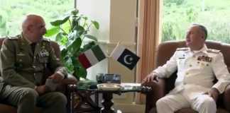 PAKISTAN NAVY CHief Meet Italian Defense Secretary