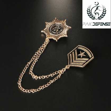 Retro Star Shield Army Chain Brooch PAK DEFENSE